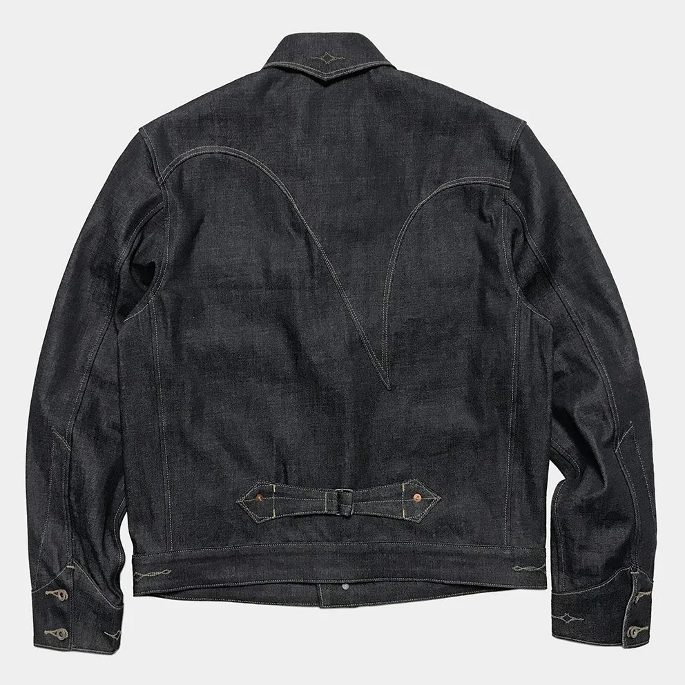 DDL 311R-JERICHO 'V' REGULAR FIT 4 POCKET CONE MILLS ORGANIC COTTON JACKET-12.75OZ-RAW INDIGO