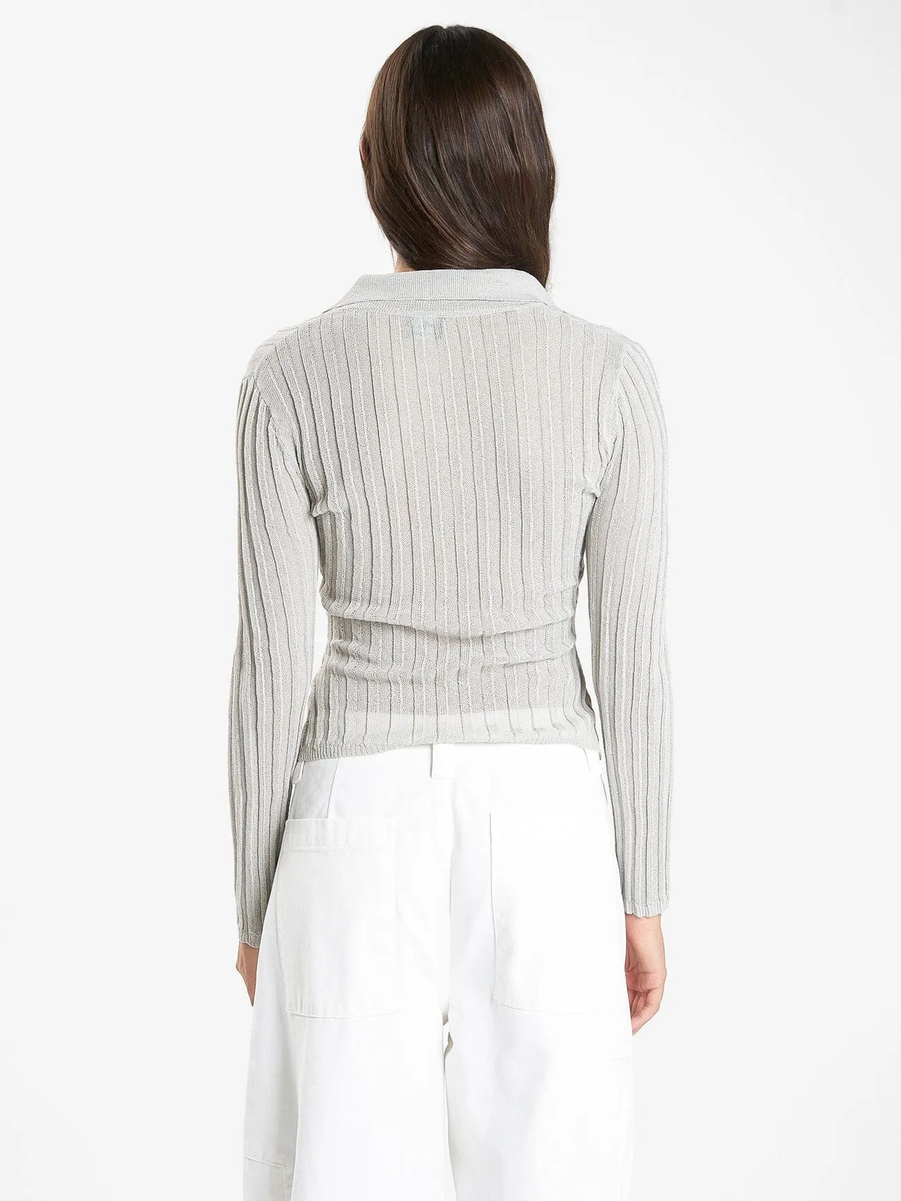 Delphine Knit Cardigan - Oyster Grey