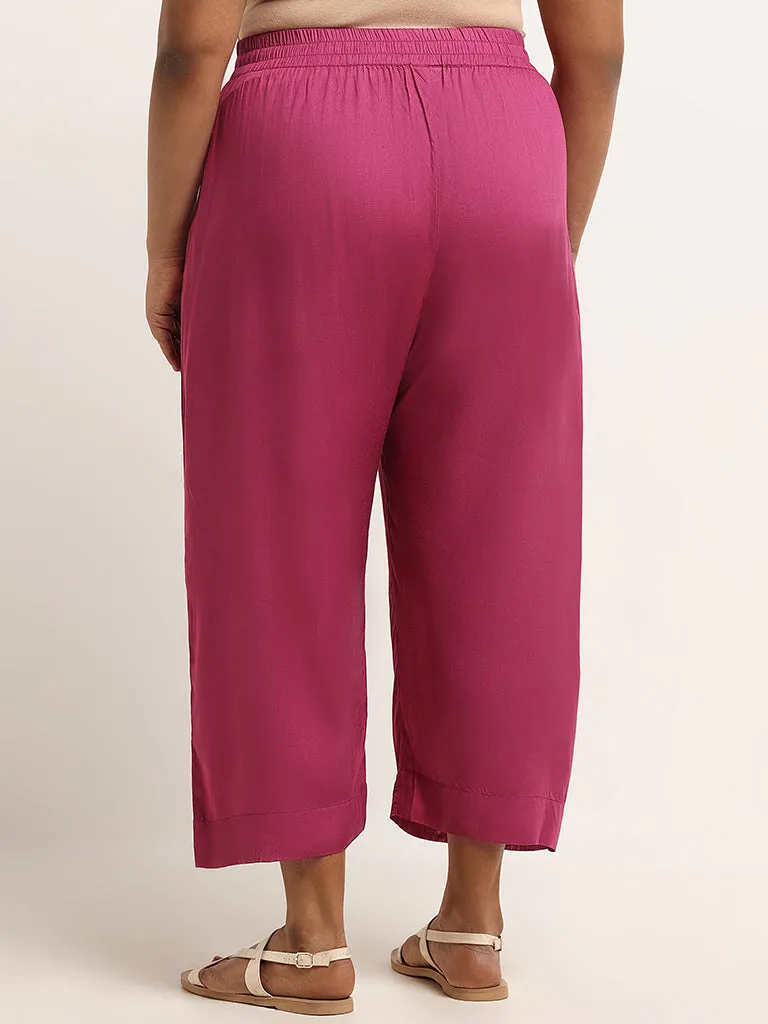 Diza Purple Mid-Rise Pants