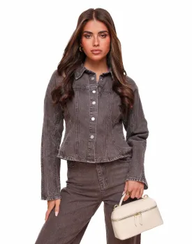 Donkerbruine Denim LS - Jasje
