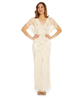 Dress Adrianna Papell, Beaded Surplus Blousson Gown