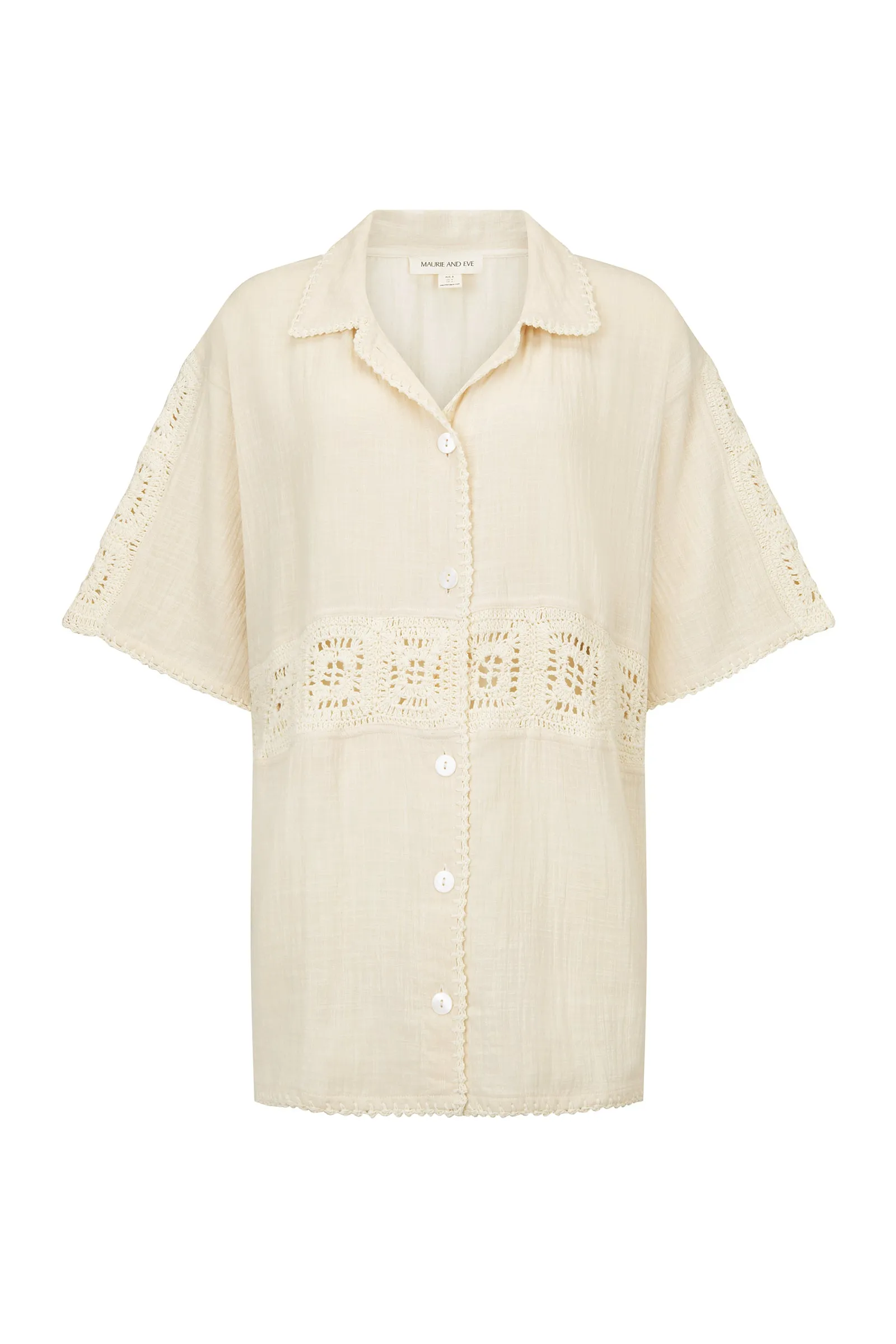 GRATEFUL HEART COTTON SHIRT - CREAM