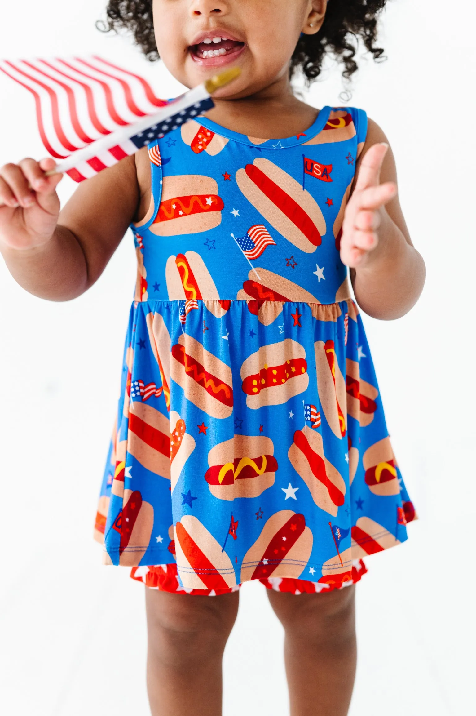 It's the Fourth of July and It Makes Me Want a Hot Dog Real Bad Bummie Set