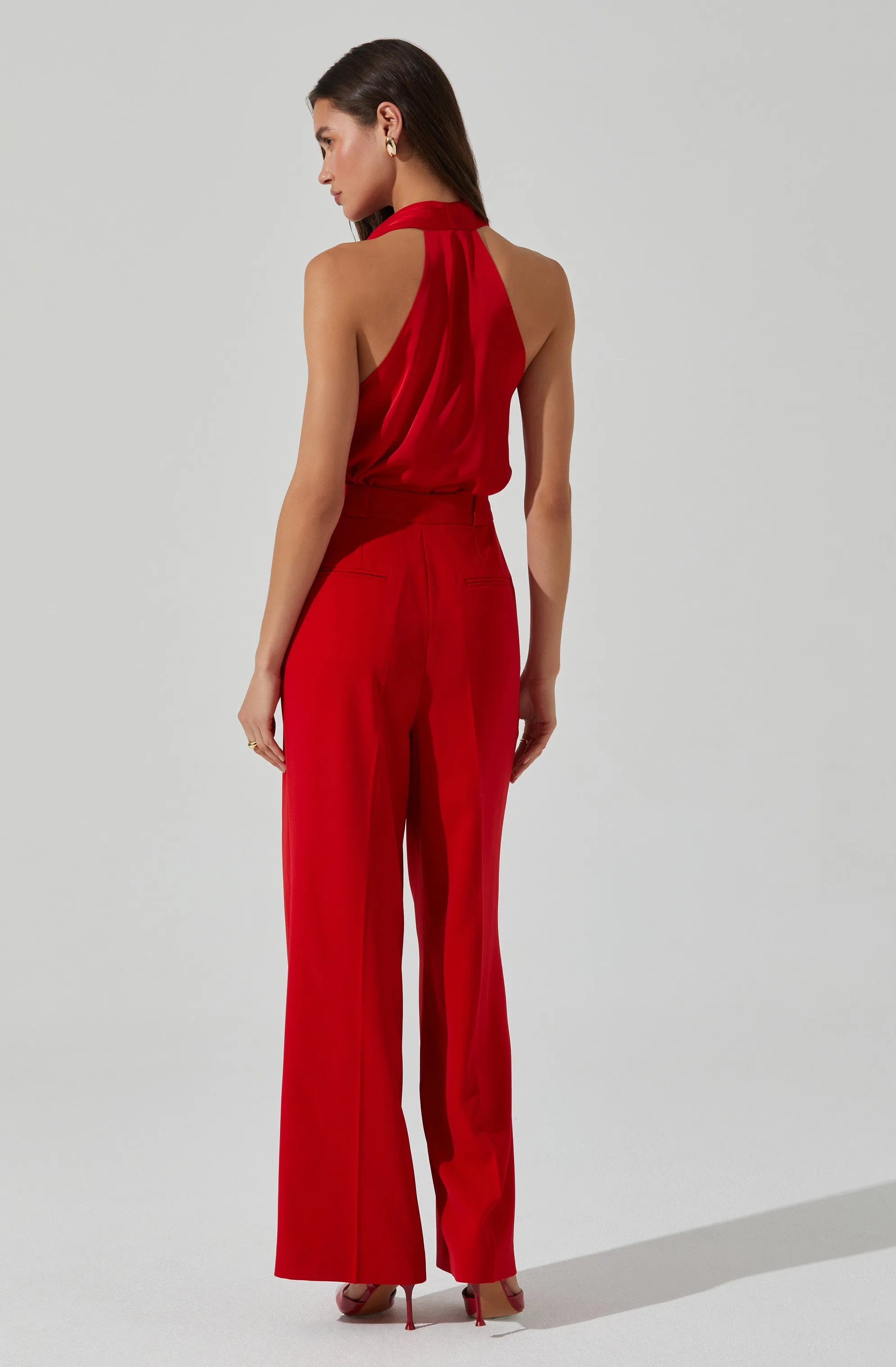 Iza Satin High Neck Top