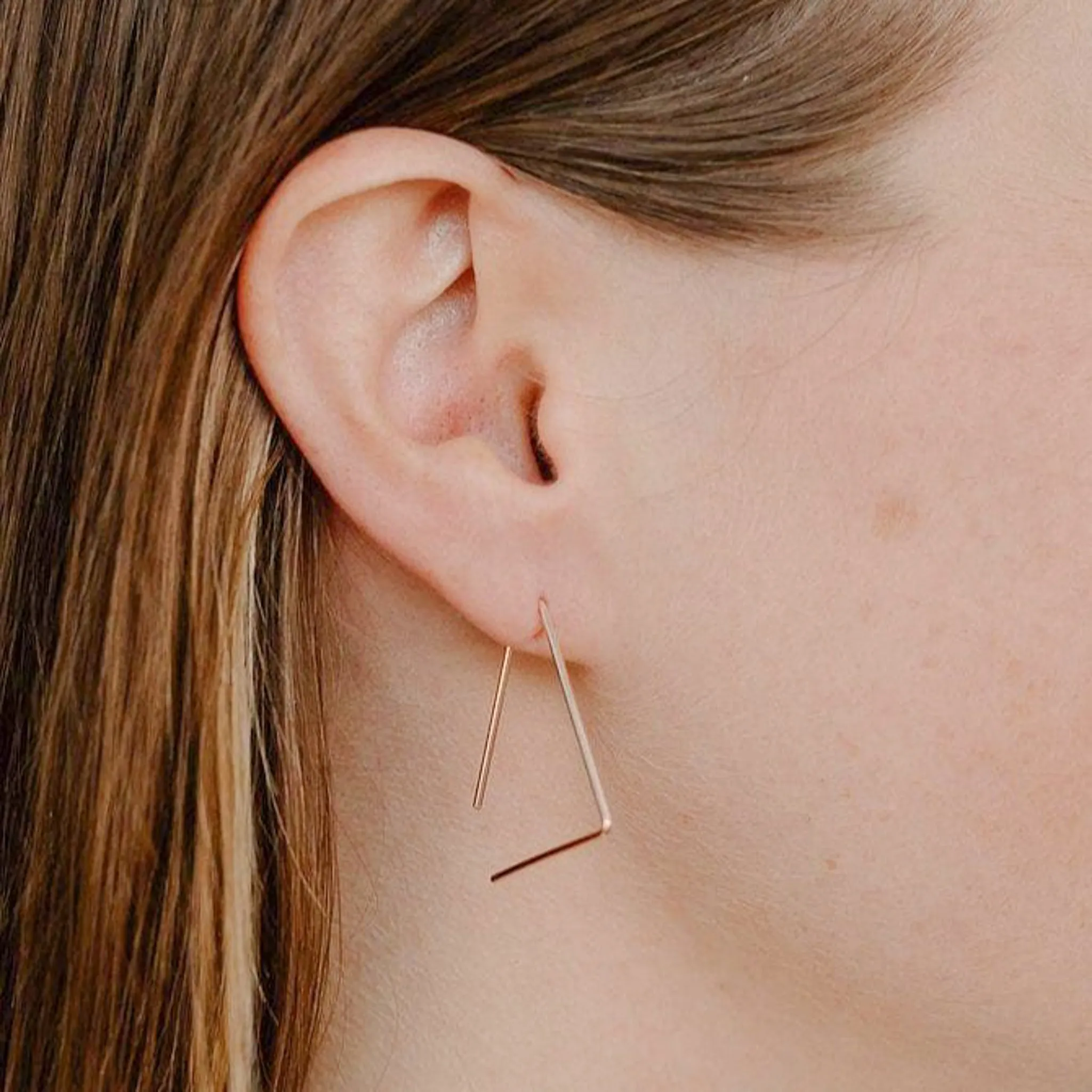 Large Open Triangle Earrings