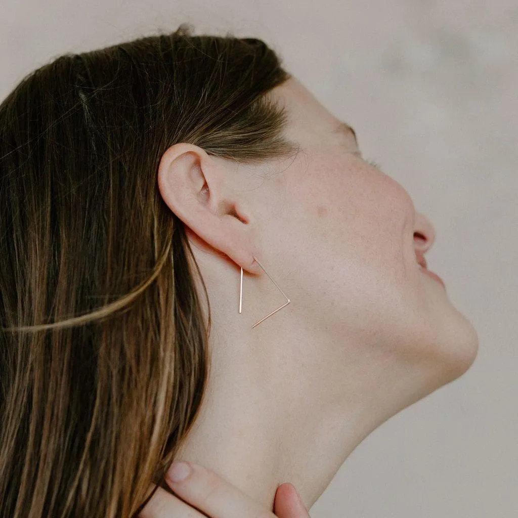 Large Open Triangle Earrings