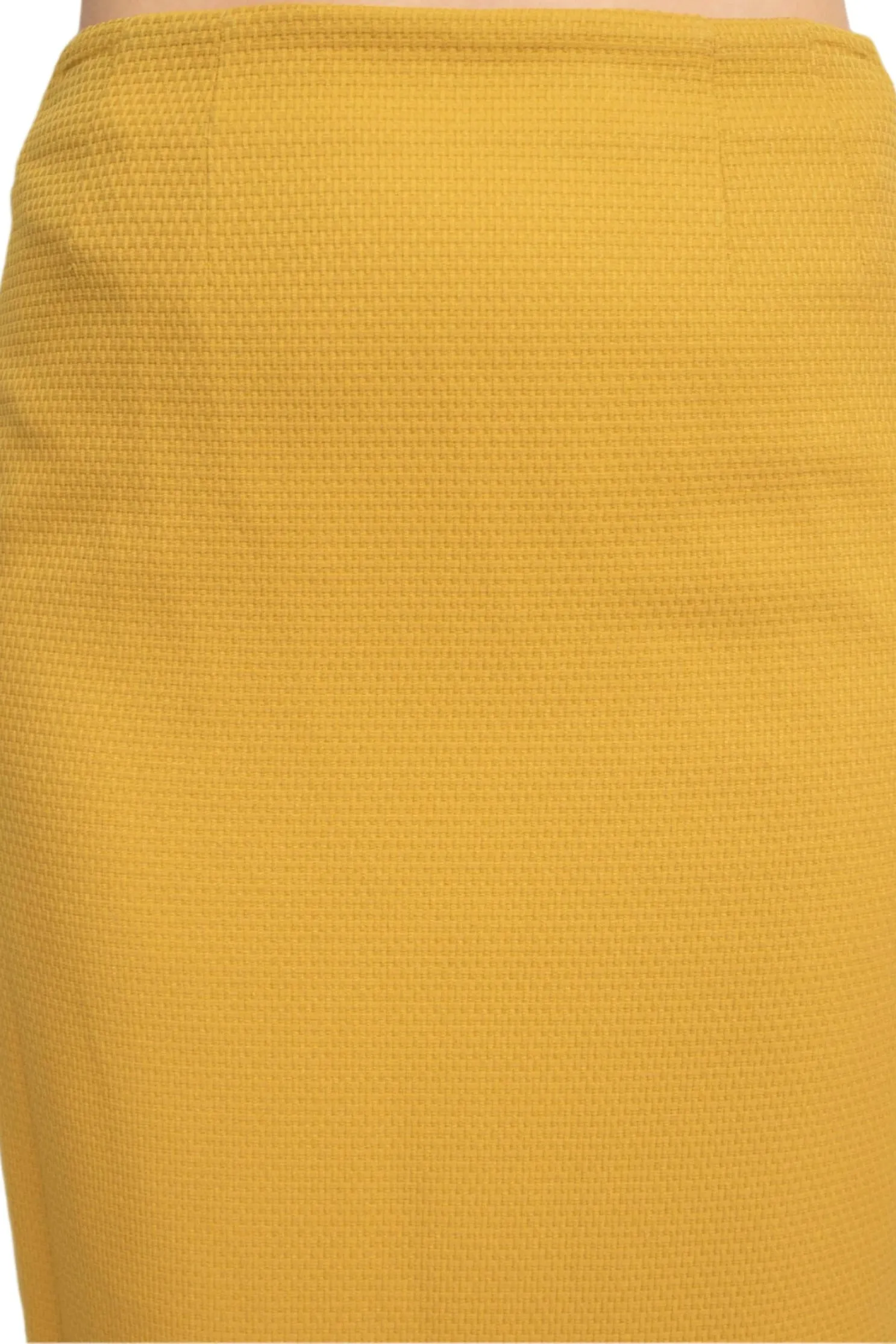 Le Suit Notched Collar 3 Button Flap Pocket Square Texture Jacket with Zipper Back Skimmer Skirt  (Two Piece)