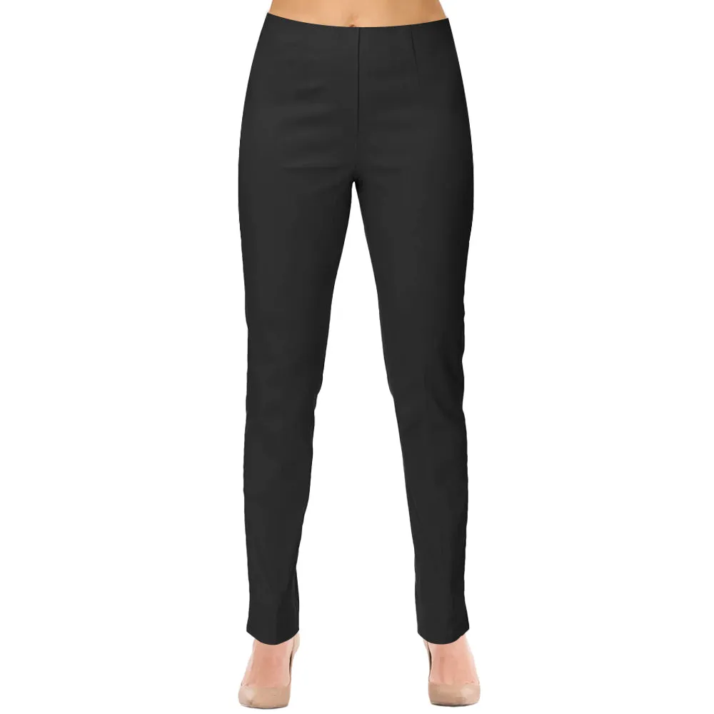 Lior "Sasha" Pull-On Straight Leg Pant in Black - SASH-BLK
