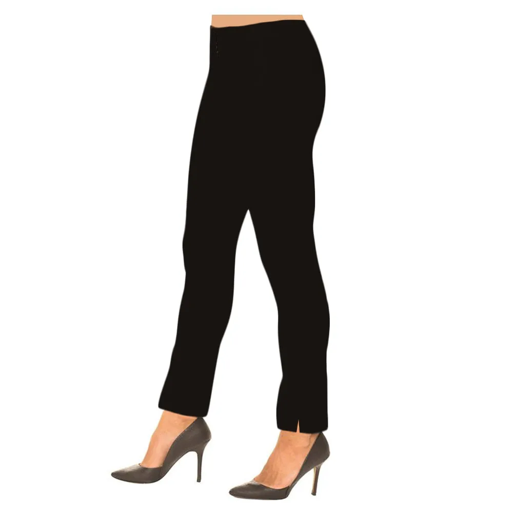Lior "Sasha" Pull-On Straight Leg Pant in Black - SASH-BLK