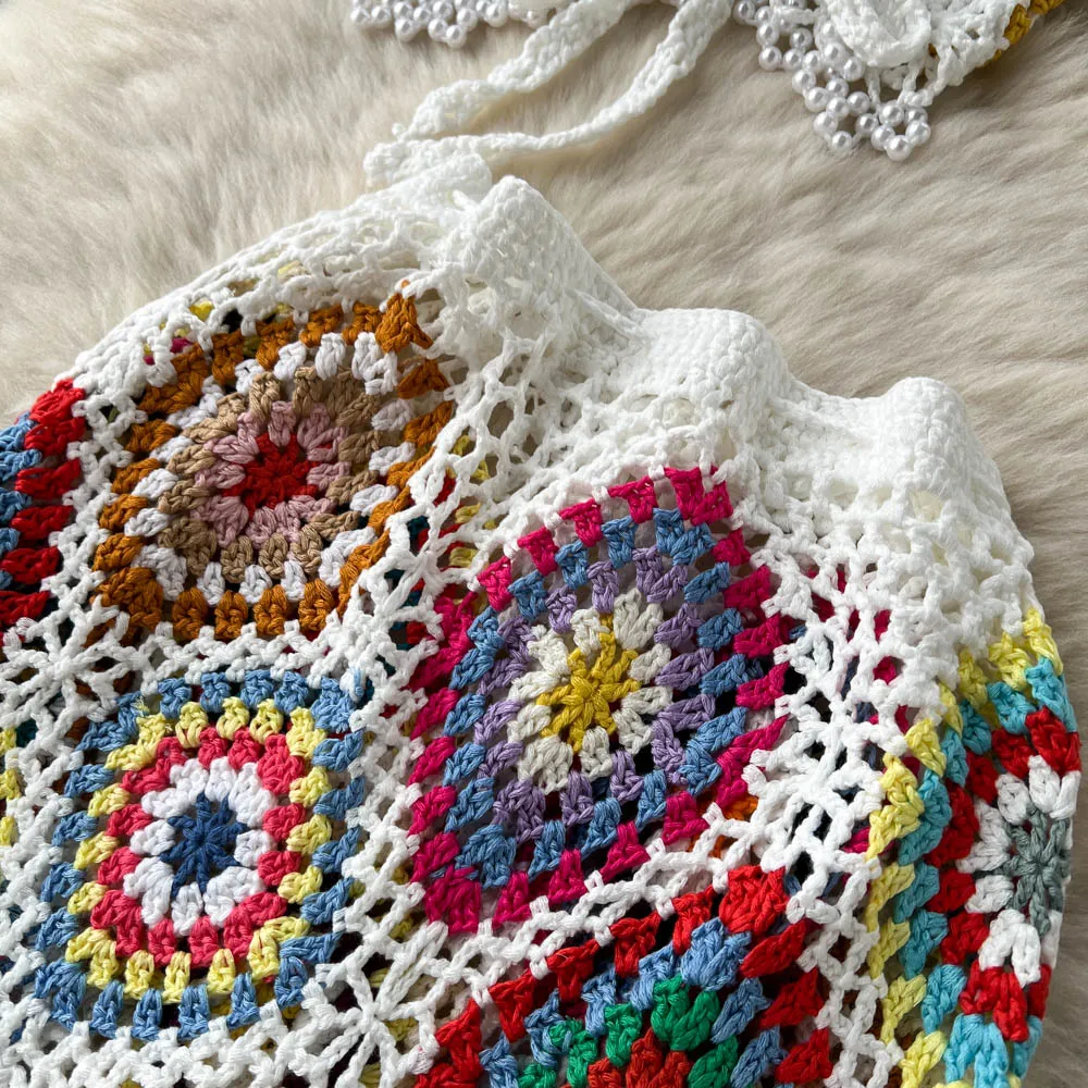 Omura Two Piece Crochet Blouse with Skirt Set