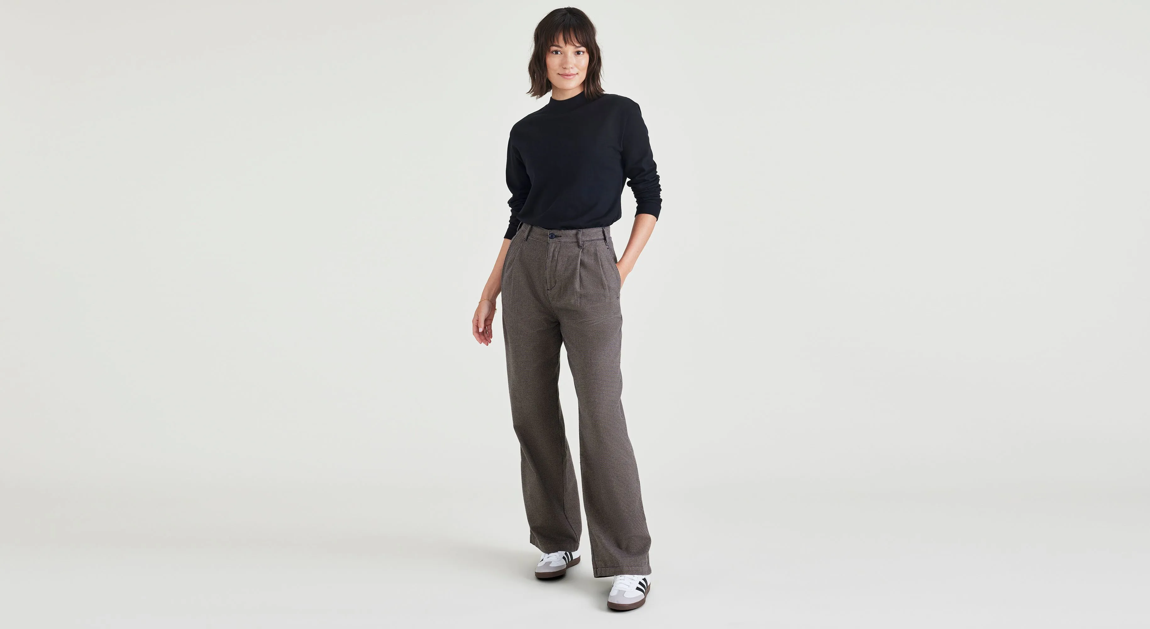 Original Khaki, Pleated, High Wide Fit