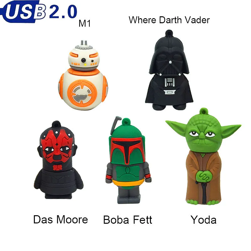 Pen drive 64GB, Cartoon USB Pen drive Star wars darth vader 4GB/8GB/16GB/32GB usb flash drive flash memory stick pendrive U disk