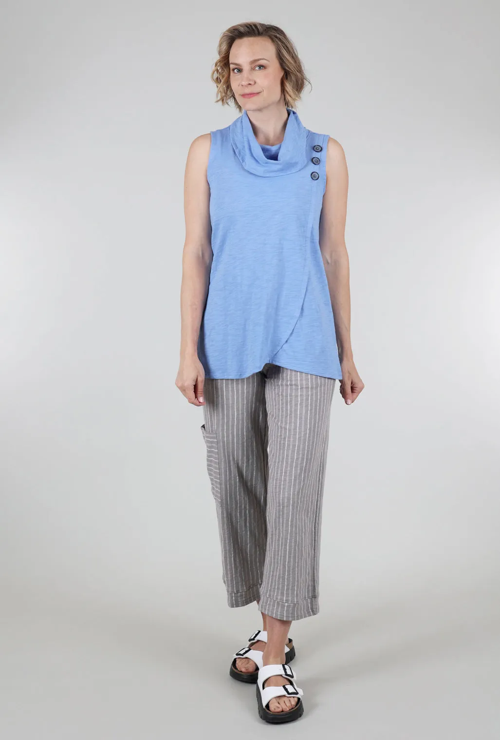 Peruvian Sleeveless Cowl, Cornflower