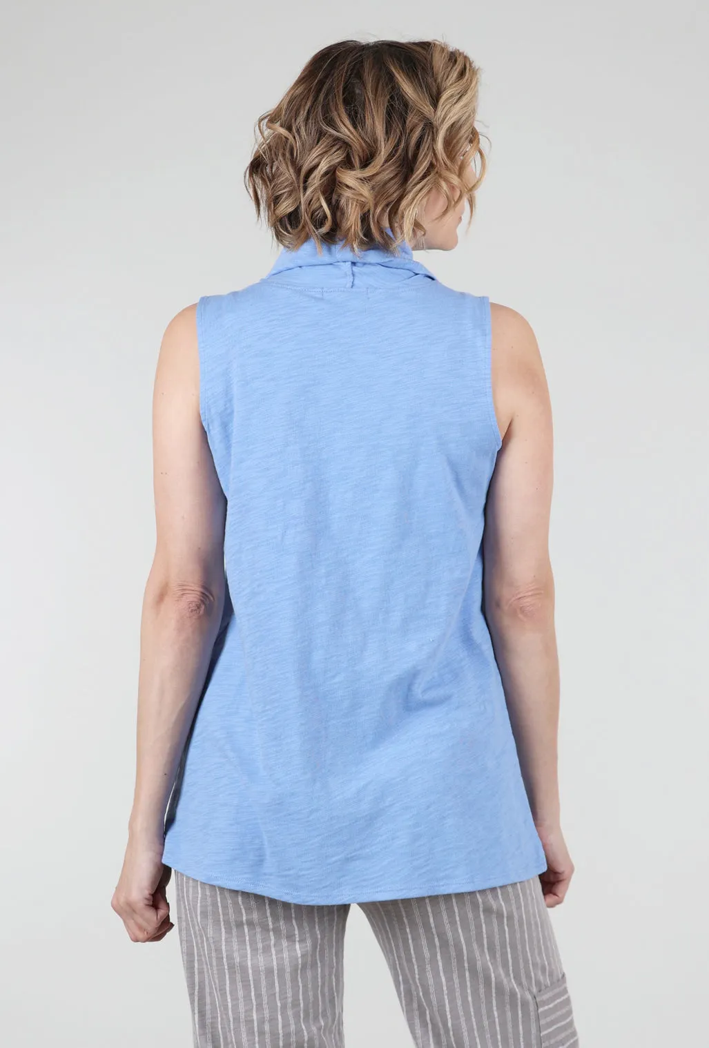 Peruvian Sleeveless Cowl, Cornflower