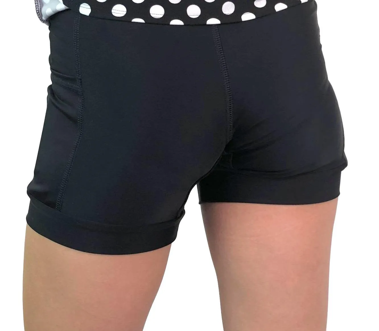 Polka Dot Athletic Flare Skirt w/ compression shorts and pocket- tennis skirt, golf skirt, running skirt