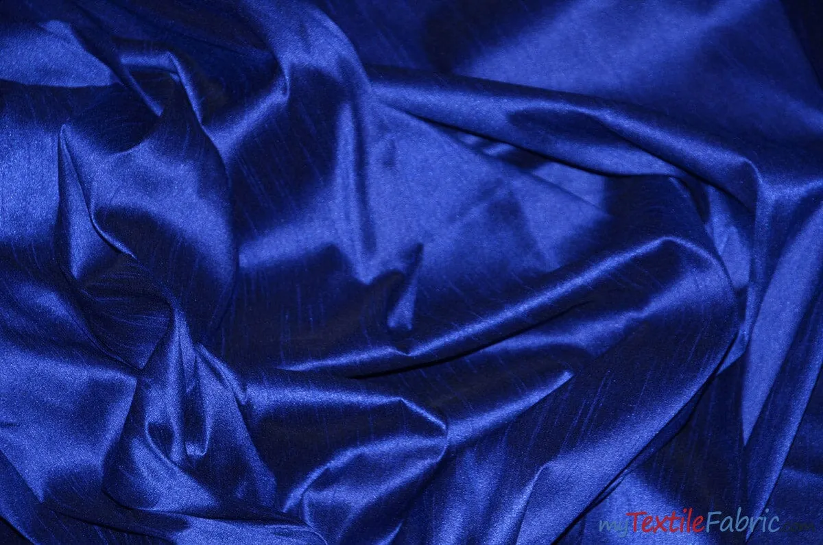 Polyester Silk Fabric - Faux Silk - Polyester Dupioni Fabric - Sample Swatch - 54&#34; Wide - Multiple Colors