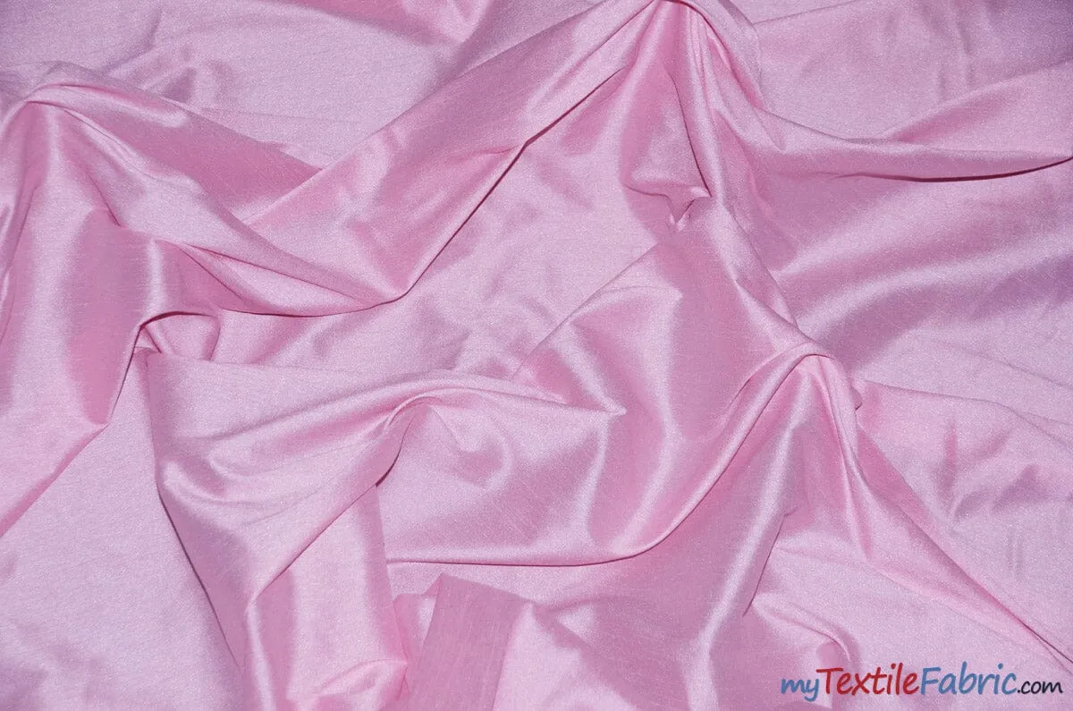 Polyester Silk Fabric - Faux Silk - Polyester Dupioni Fabric - Sample Swatch - 54&#34; Wide - Multiple Colors