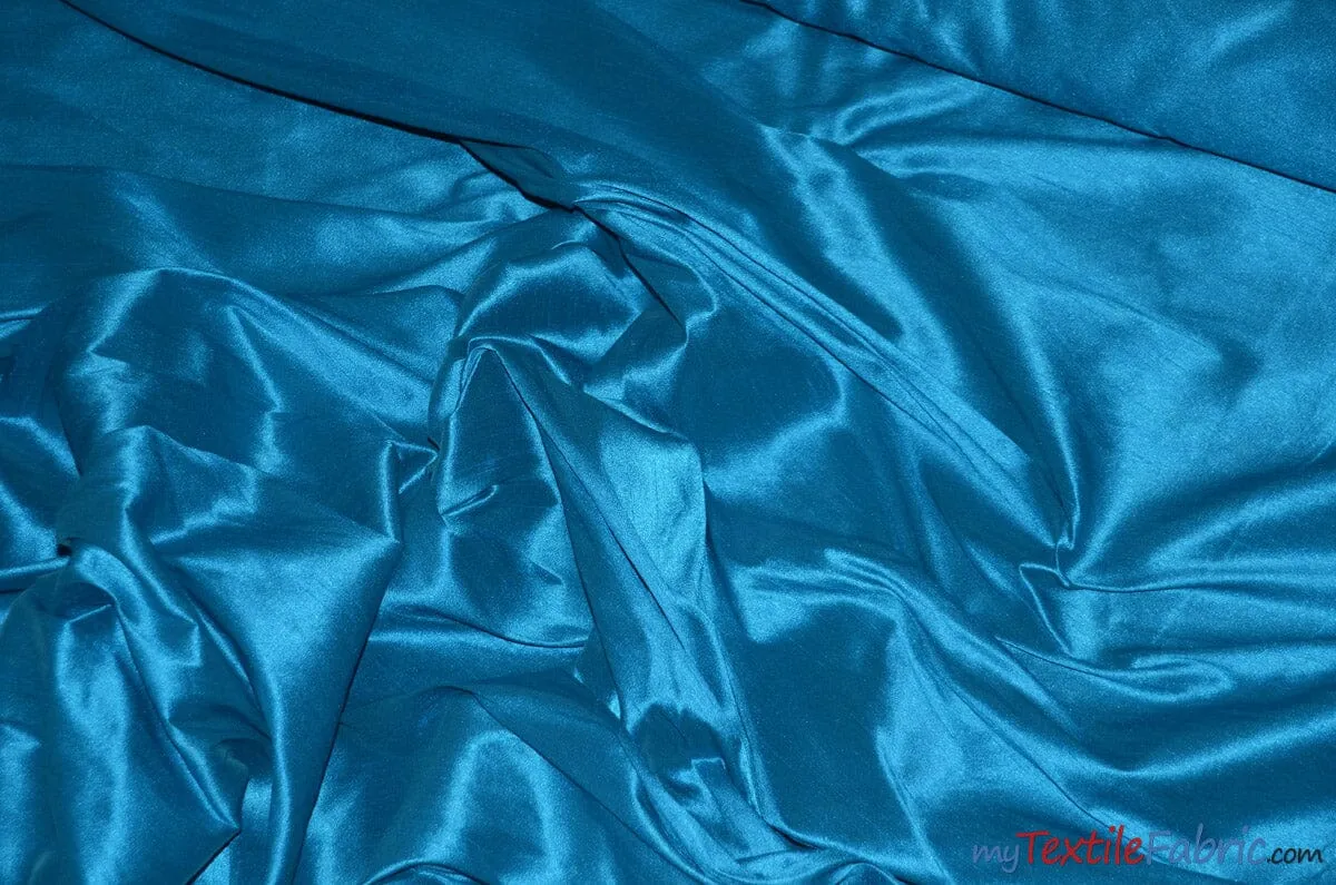 Polyester Silk Fabric - Faux Silk - Polyester Dupioni Fabric - Sample Swatch - 54&#34; Wide - Multiple Colors