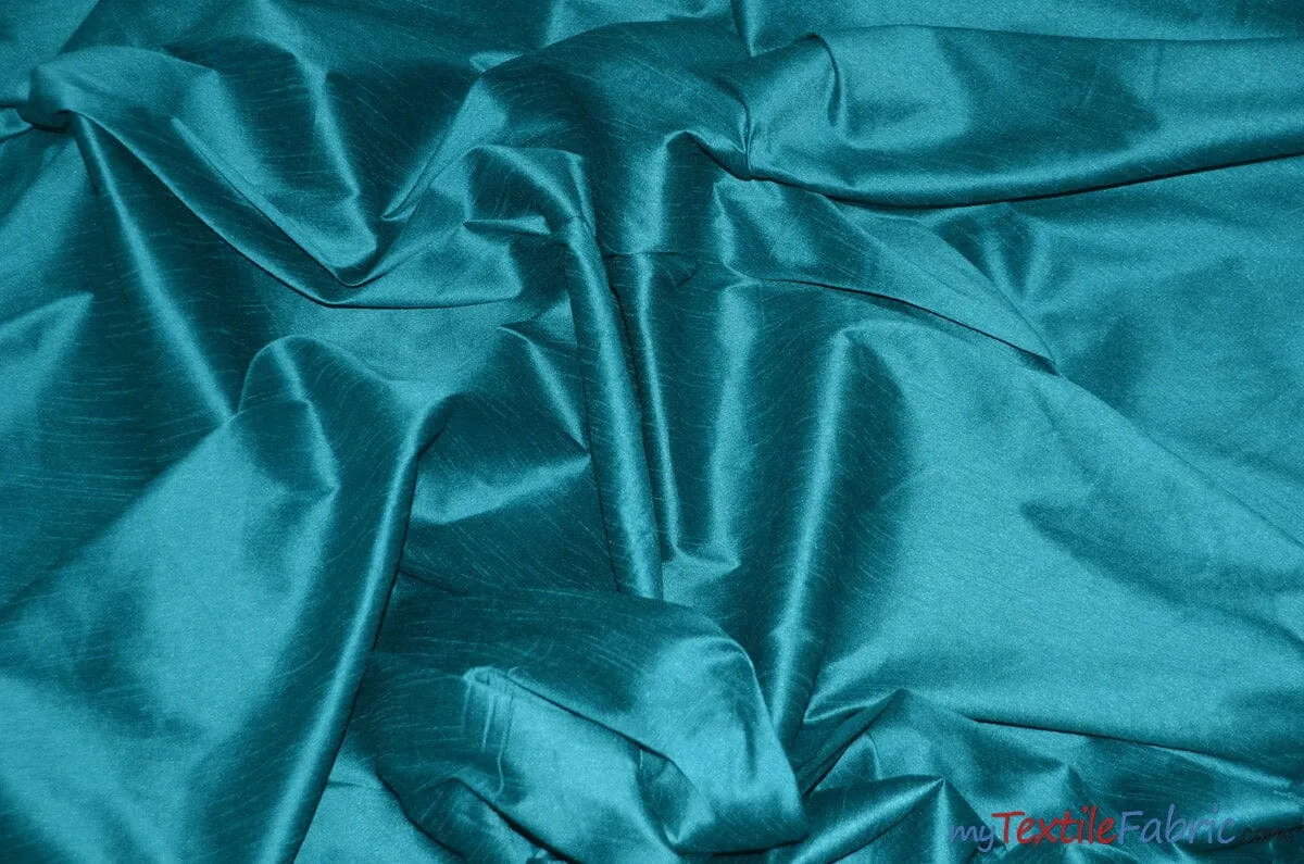 Polyester Silk Fabric - Faux Silk - Polyester Dupioni Fabric - Sample Swatch - 54&#34; Wide - Multiple Colors