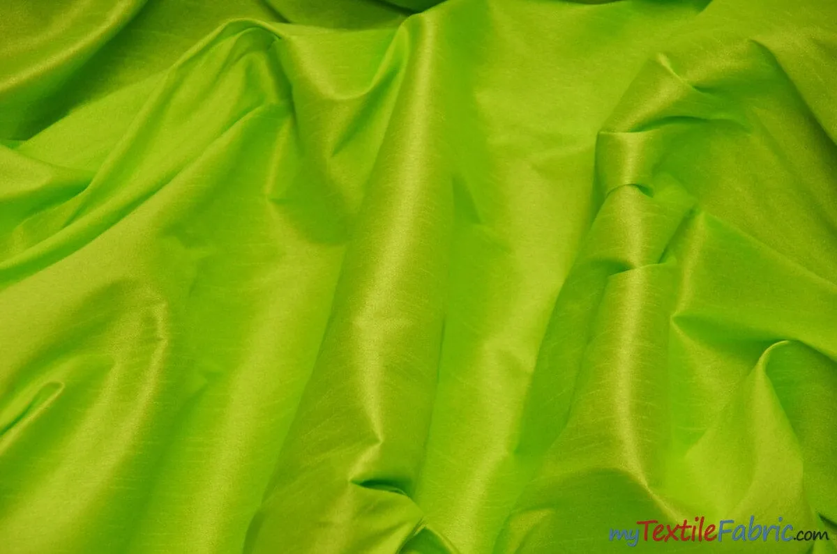 Polyester Silk Fabric - Faux Silk - Polyester Dupioni Fabric - Sample Swatch - 54&#34; Wide - Multiple Colors