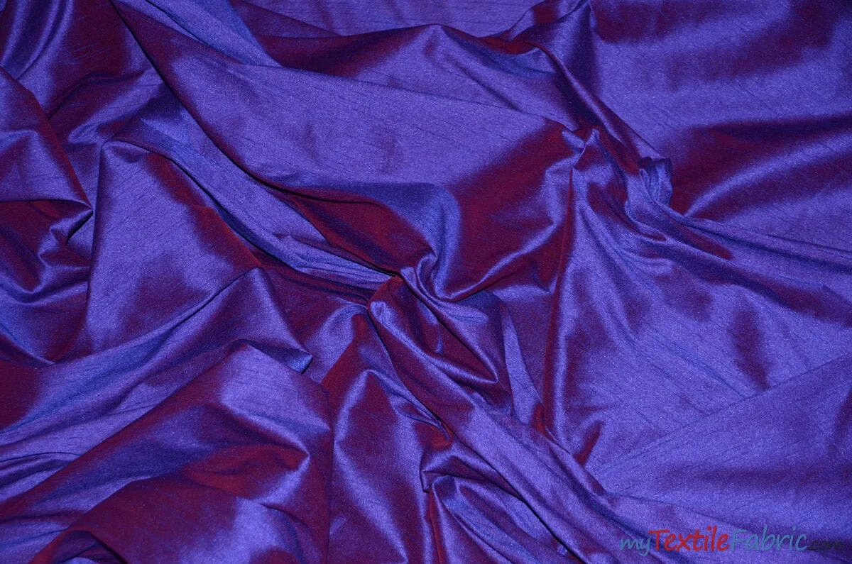 Polyester Silk Fabric | Faux Silk | Polyester Dupioni Fabric | Wholesale Bolt | 54" Wide | Multiple Colors |