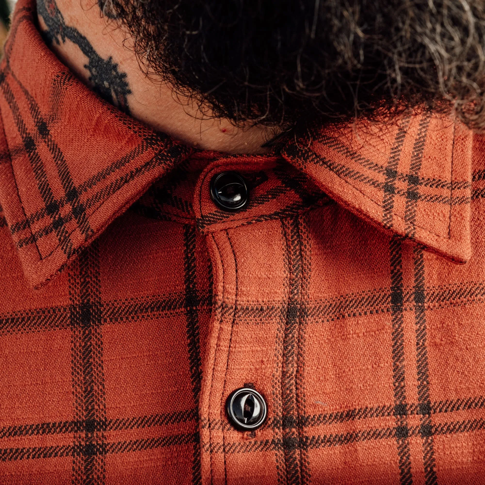 Rogue Territory Field Shirt Faded Rust Slub Plaid FINAL SALE