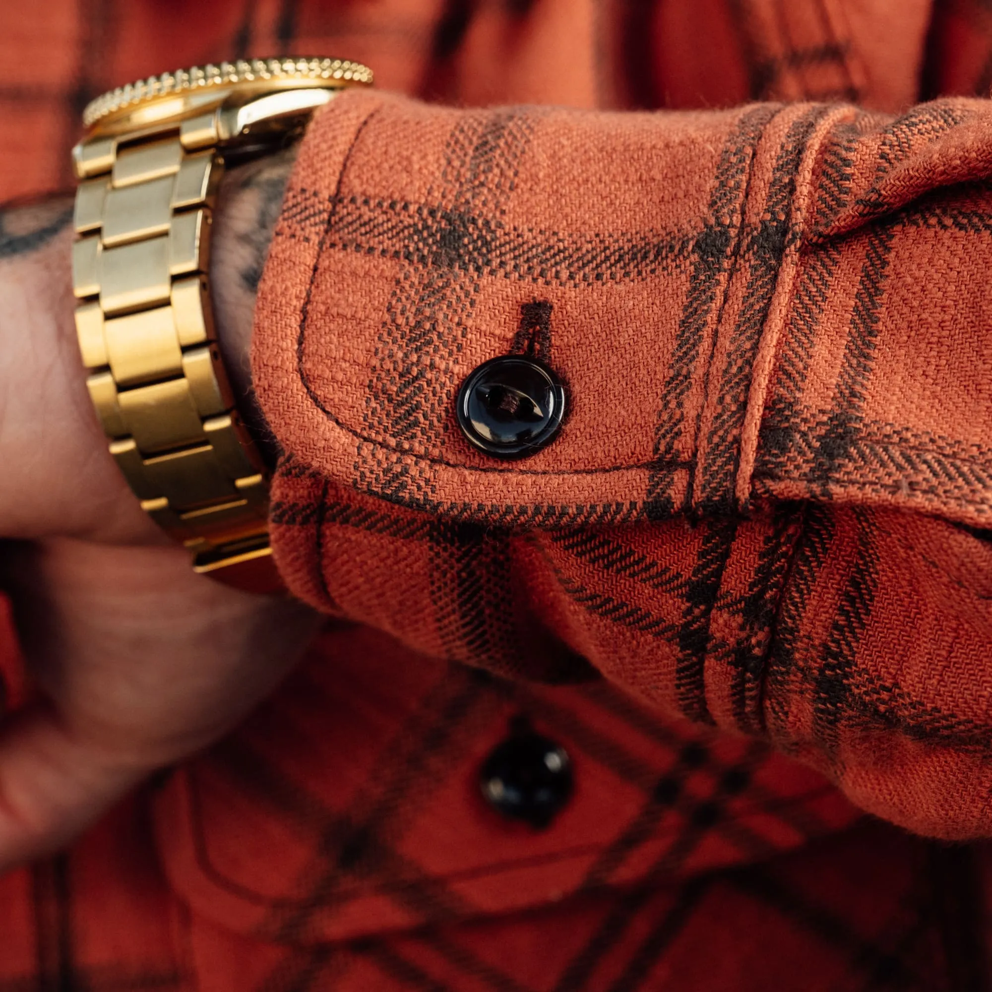 Rogue Territory Field Shirt Faded Rust Slub Plaid FINAL SALE