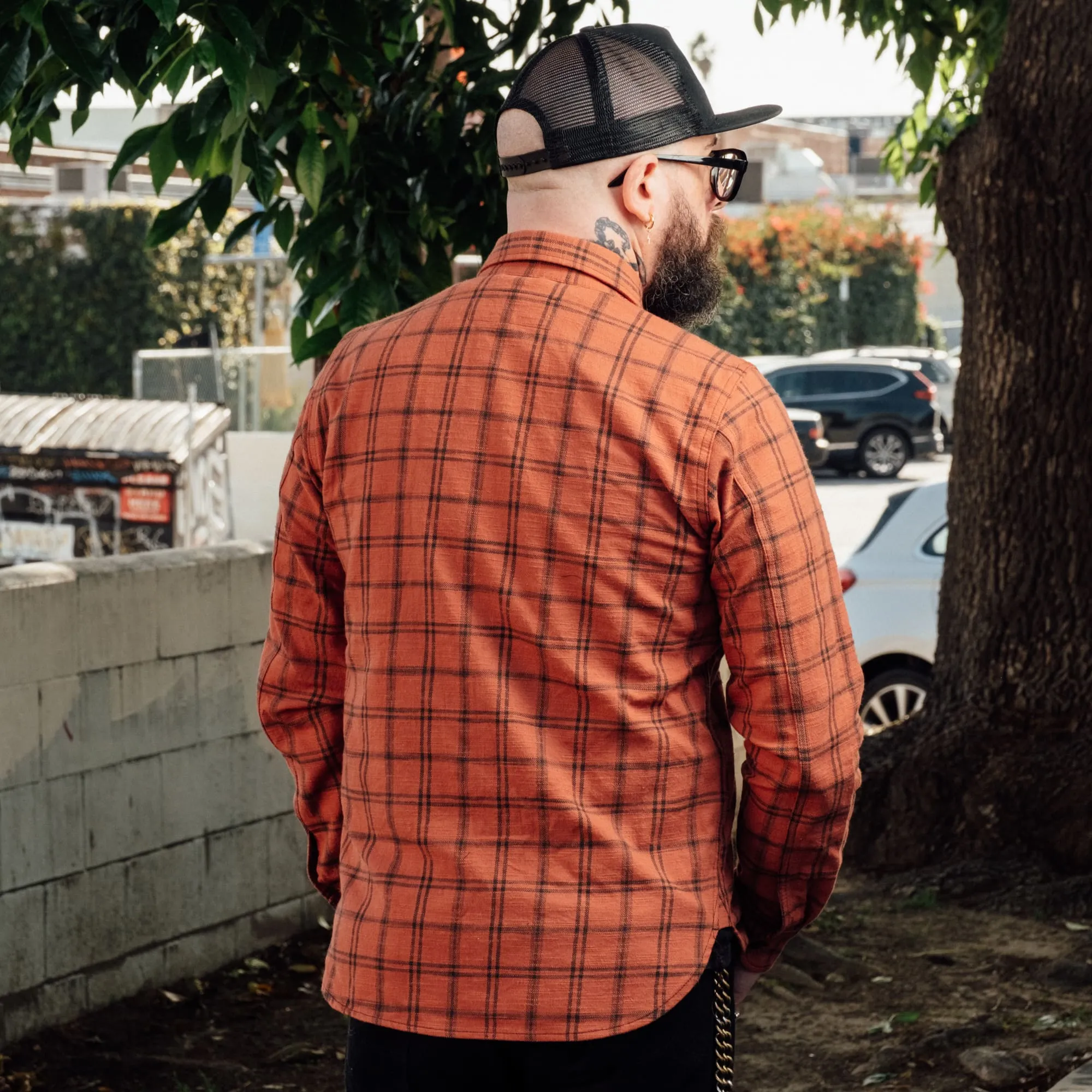 Rogue Territory Field Shirt Faded Rust Slub Plaid FINAL SALE