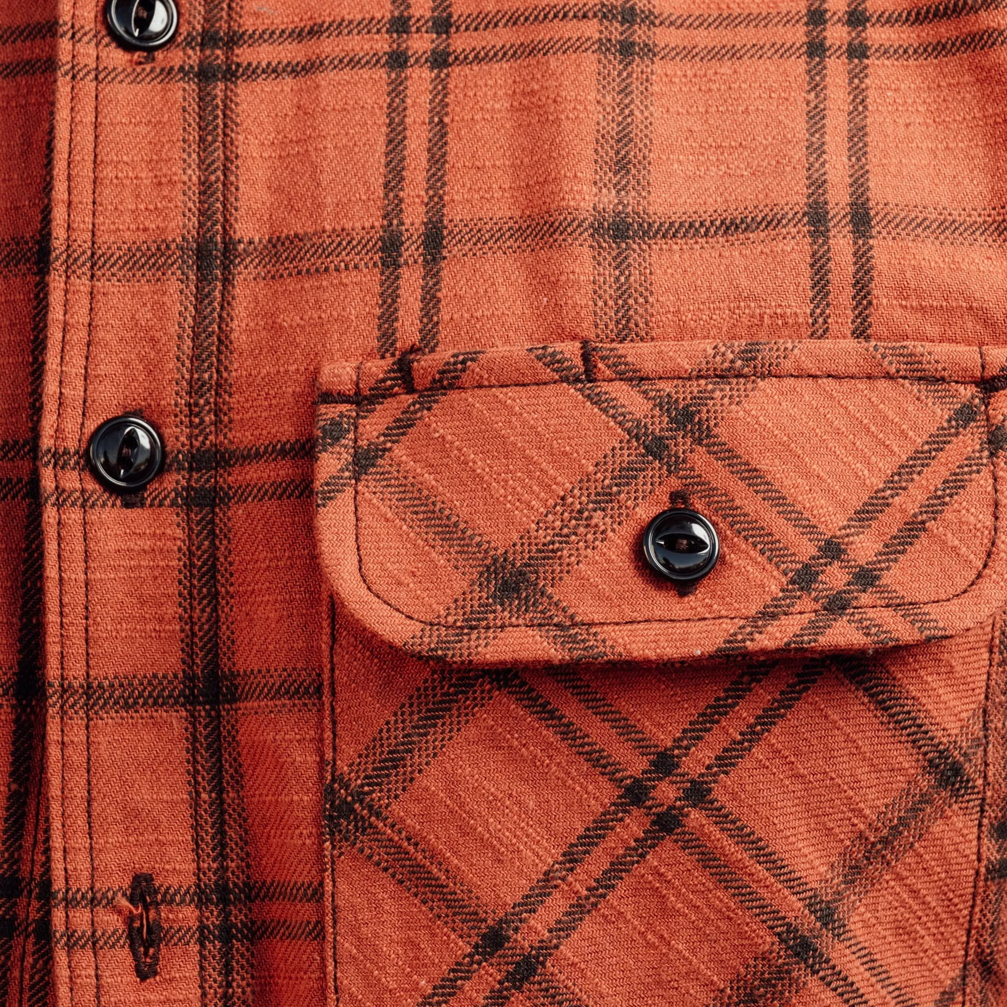 Rogue Territory Field Shirt Faded Rust Slub Plaid FINAL SALE