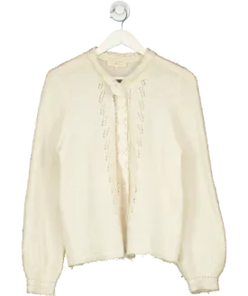 Sezane Cream Angie Cardigan UK XXL