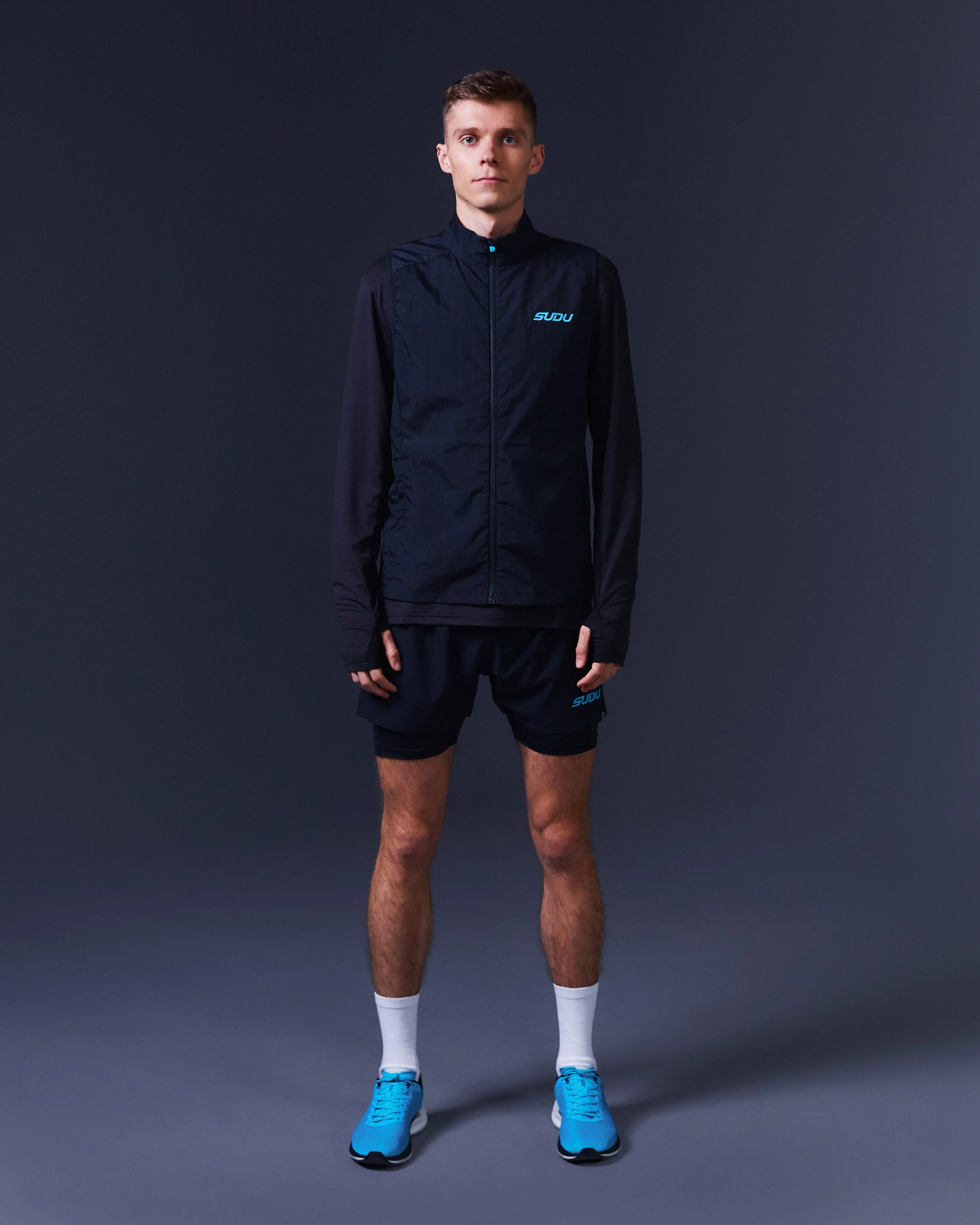 SRG 01 Run Gilet - Black/Blue