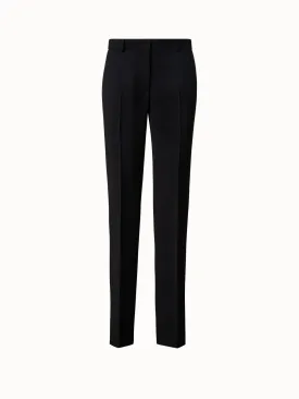 Straight Wool Tricotine Pants