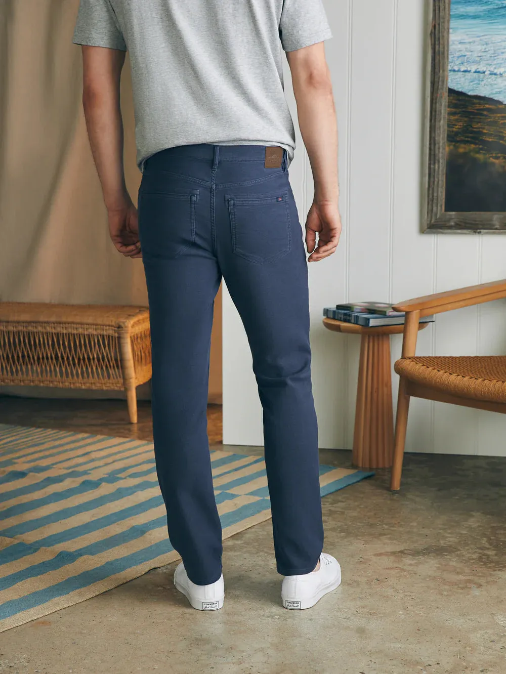 Stretch Terry 5 Pocket (32") - Navy