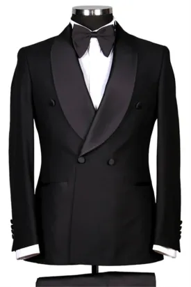 Suzhoufashion Adan Dark Gray Double Breasted Close Fitting Formal Men Suits