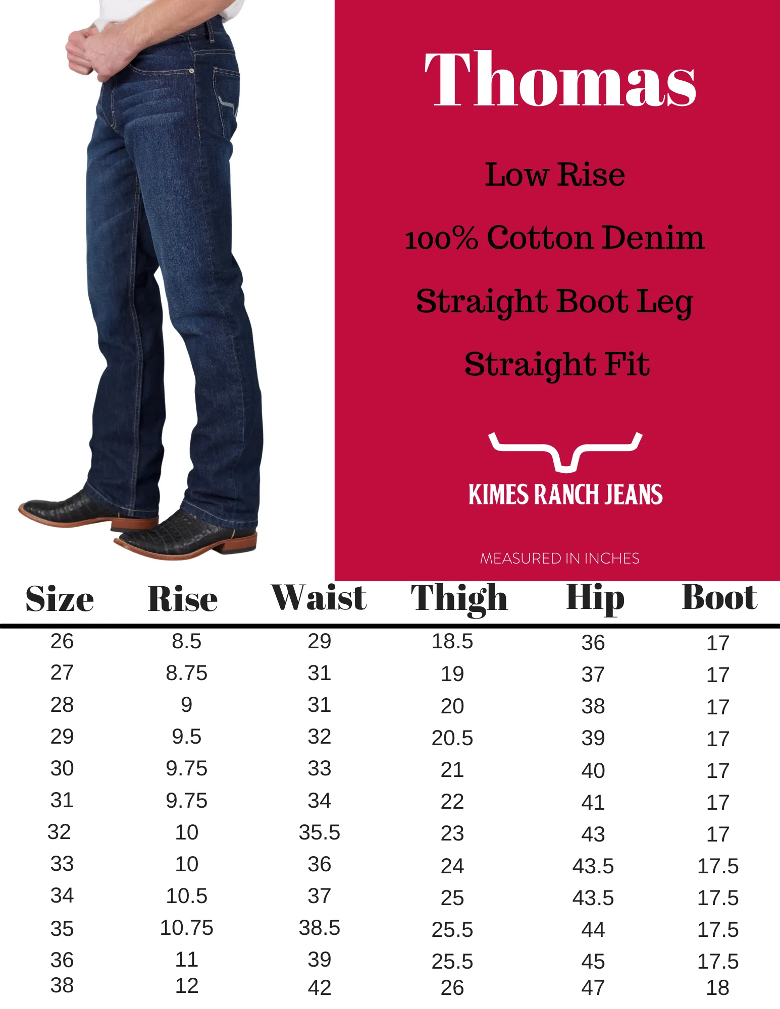 Thomas Straight Boot Jeans by Kimes Ranch