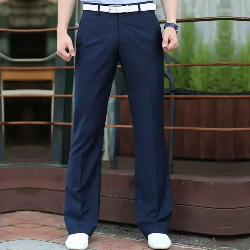 Wiaofellas  -  Social Tailoring Tressed Trousers for Men Slim Fit Man Suits Pants Plus Big Size Business Luxury Thin Casual Elegant Dress Cheap