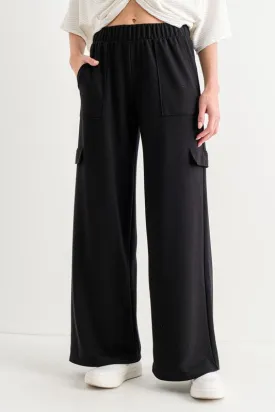 Wide leg pants w/pockets
