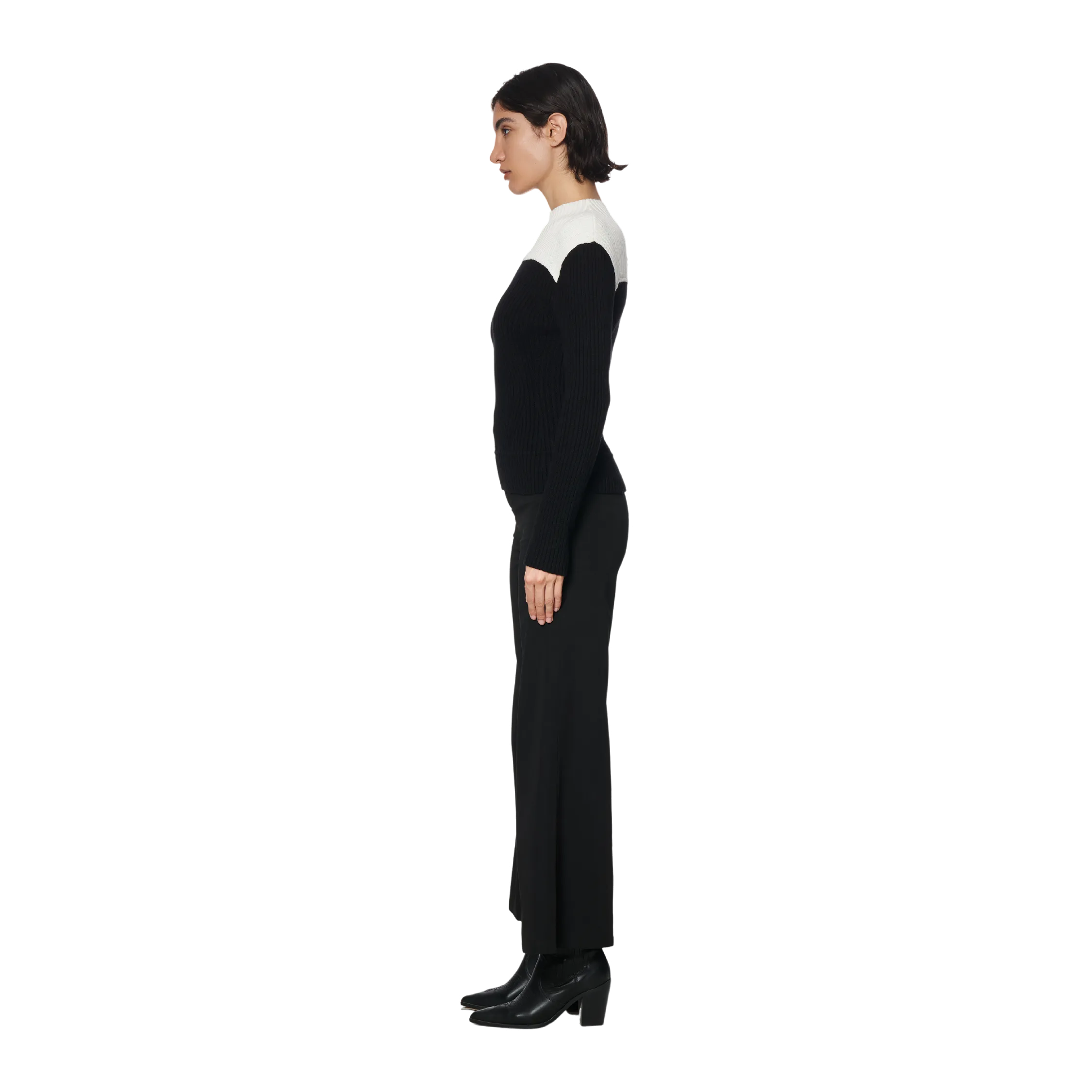 WIDE LEG TROUSER - BLACK