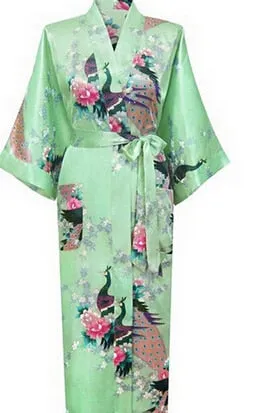 Women Long Floral Lounge Kimono Robe