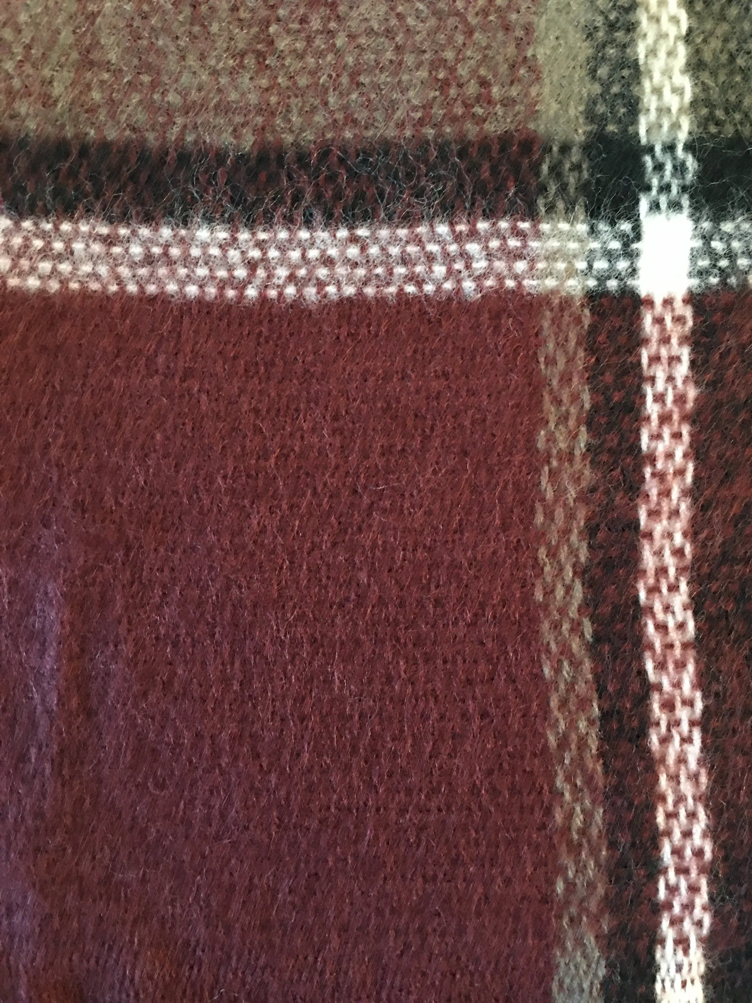 Womens Plaid Poncho Turtle Neck Sweater Brown/Black/White Size OS