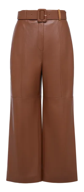 YAYING Leather Straight Leg Pants